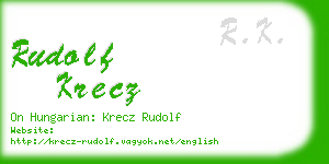 rudolf krecz business card